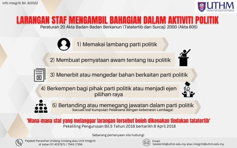 LARANGAN STAF BERPOLITIK