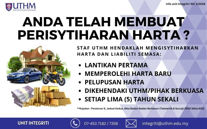 ANDA TELAH MEMBUAT PERISYTIHARAN HARTA